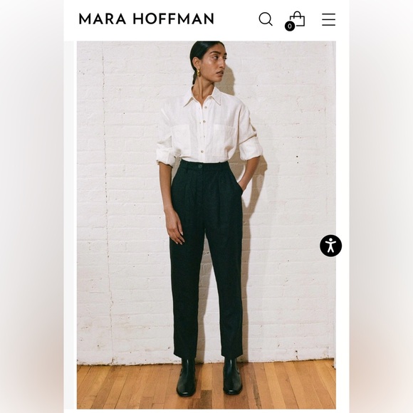 Mara Hoffman Dita Pant in Black - Picture 2 of 8